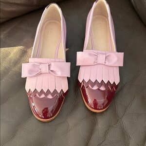 Cecelia New York Pink and Burgundy Flats
